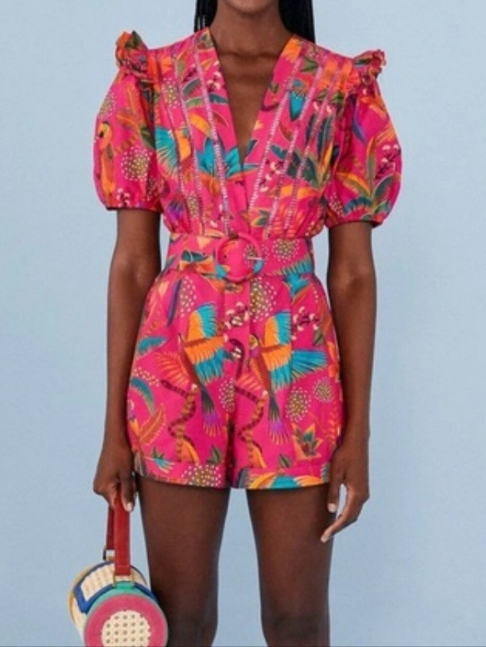 Farm Rio Party PInk Romper
